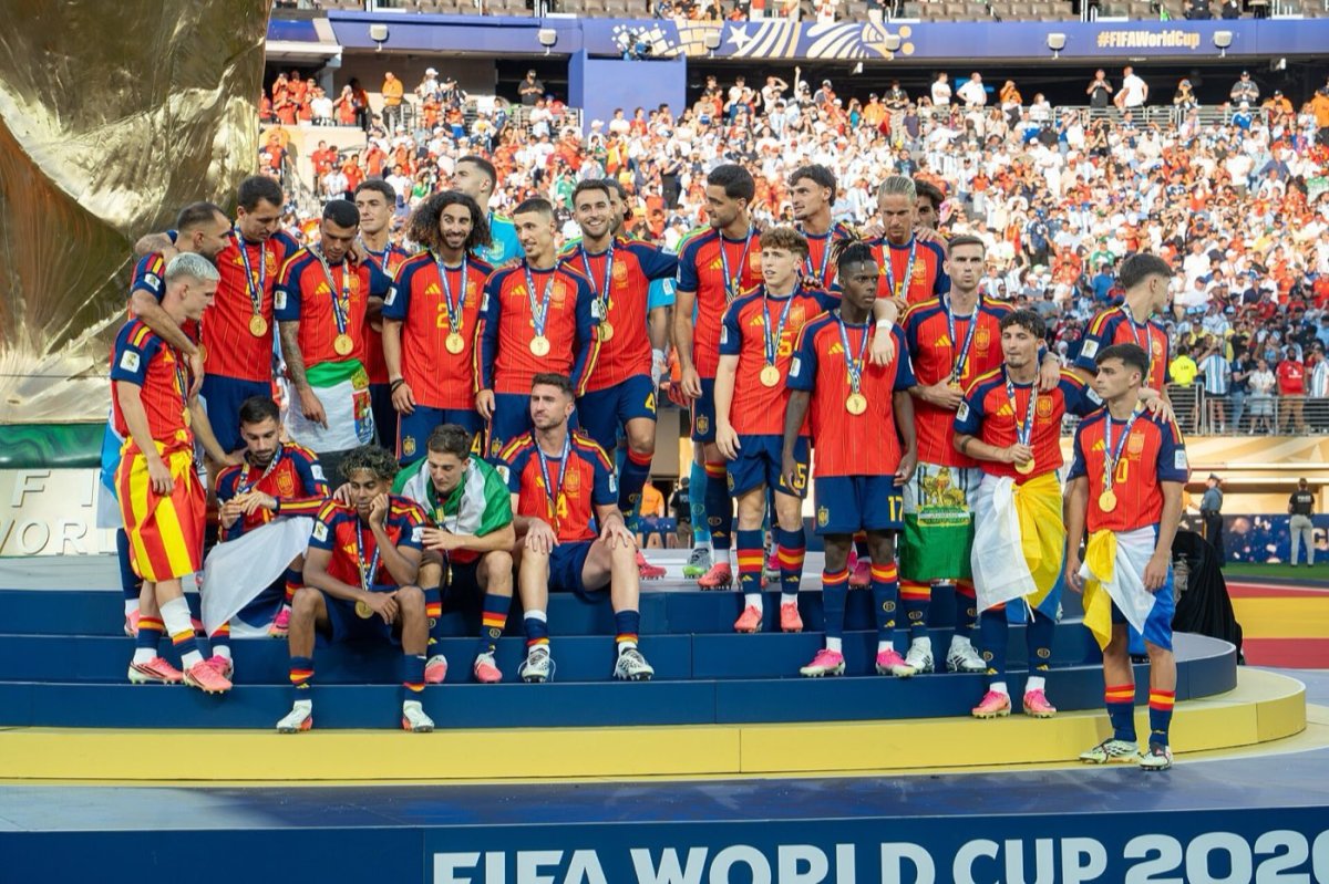 L'équipe d'Espagne après la finale de la Coupe du monde 2026